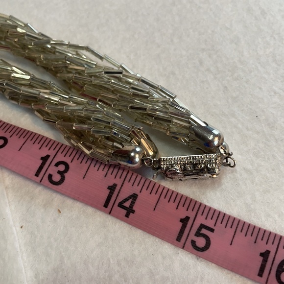 Vintage Italy torsade beaded necklace with Sphinx sterling clasp 30” - Picture 9 of 10